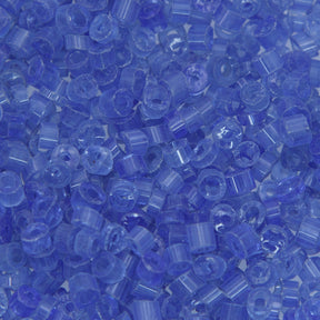 SV100-69: Vintage Venetian Tube Transparent Cadar Blue 3x4MM AVG - 250 Grams