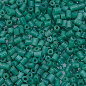 SV100-80: Vintage Venetian Tube Milky Sea Green 2x4MM AVG - 250 Grams