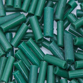 SV100-83: Vintage Venetian Tube Greasy Green 4x14mm AVG - 250 Grams