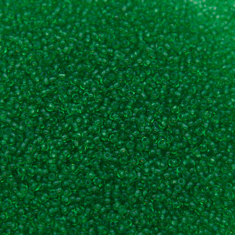 SV100-87: Vintage Venetian Seed Bead Trans Green 13/0 AVG - 250 Grams