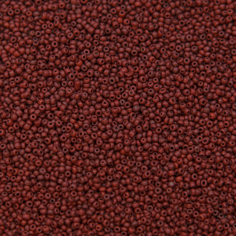 SV100-89: Vintage Venetian Seed Bead Micro Red/Brown 18/0 AVG - 250 Grams
