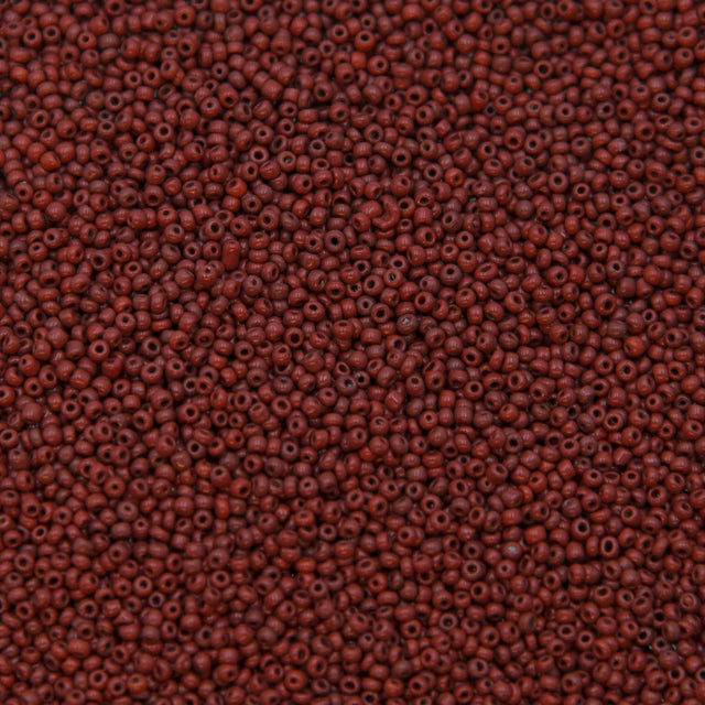 SV100-89: Vintage Venetian Seed Bead Micro Red/Brown 18/0 AVG - 250 Grams
