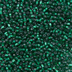 SV100-95: Vintage Venetian Seed Bead Silverlined Dark Green 11/0 - 250 Grams
