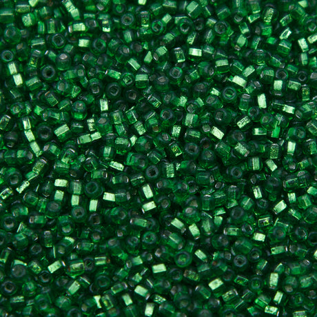 SV100-96: Vintage Venetian Seed Bead Silverlined Light Green 11/0 - 250 Grams