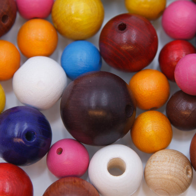 WO525-D: CZ Wood Round Mix ASST 100GM