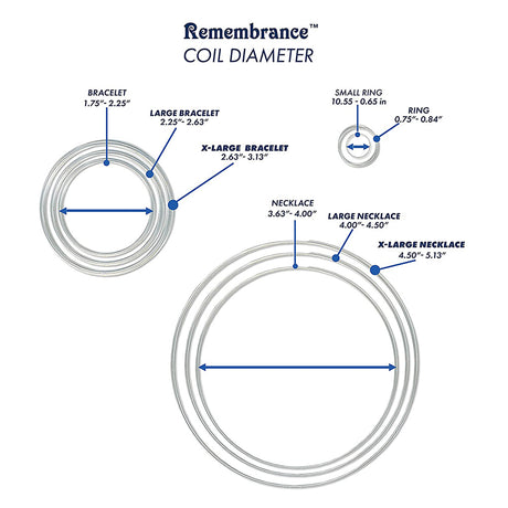2MW815: Remembrance Memory Wire Bracelet 57mm 75 Coils/1 Oz