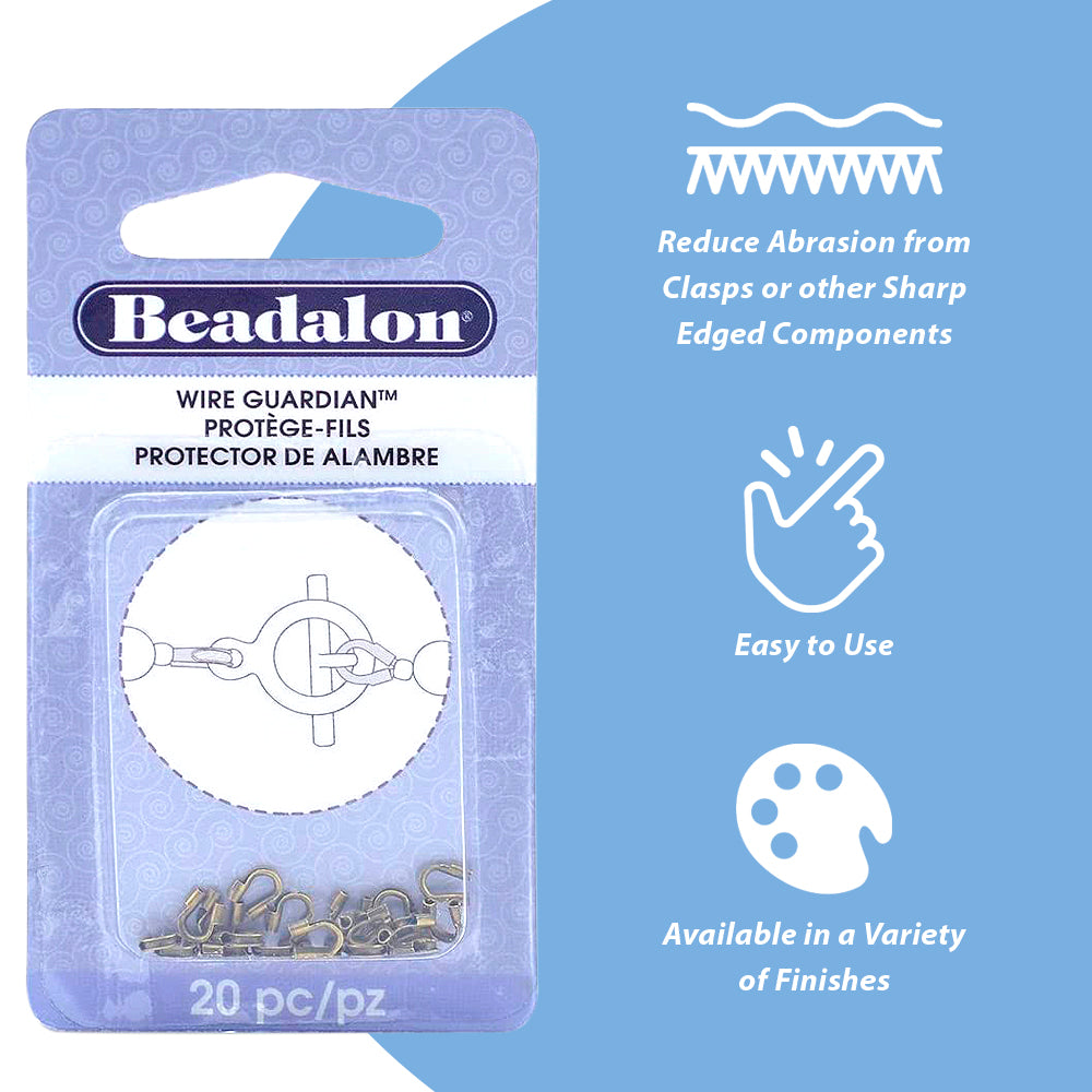 FI174-ST: Beadalon Wire Guardians Silver .022 Inch Hole - 1 Gross