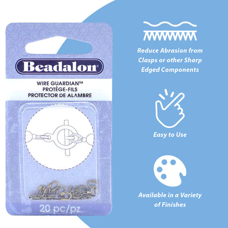 FI174-ST: Beadalon Wire Guardians Silver .022 Inch Hole - 1 Gross