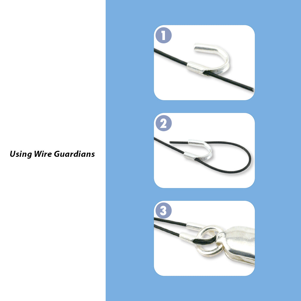 FI174-ST: Beadalon Wire Guardians Silver .022 Inch Hole - 1 Gross